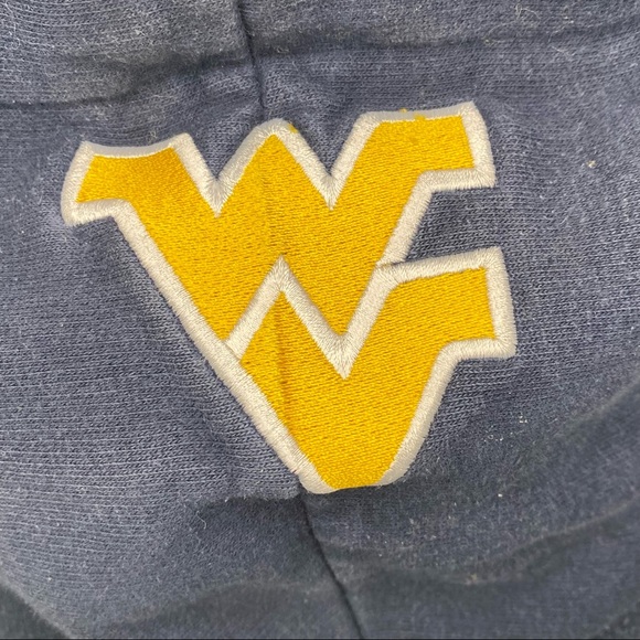 Champion West Virginia Mountaineers Hoodie Men’s (Unisex) Navy & Yellow Small - Picture 6 of 9
